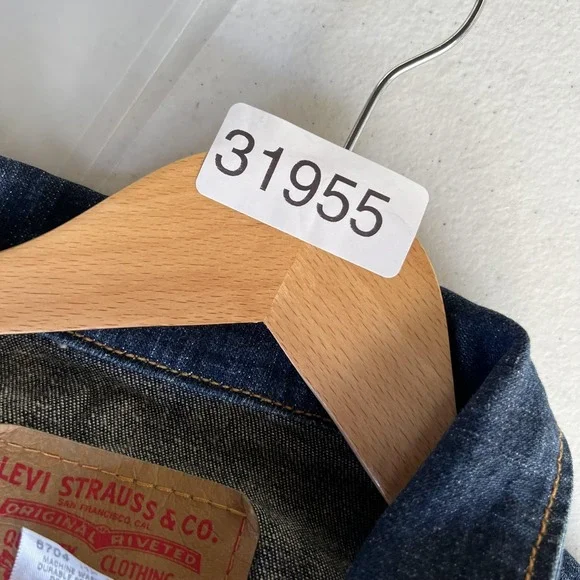 Y2K Levi's Jacket Juniors X-Large Blue Jean Denim Cropped Button Front Blazer - Picture 8 of 8